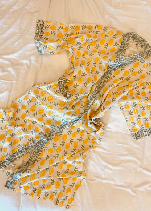 Women's Summer Loungewear Gown - Lemon